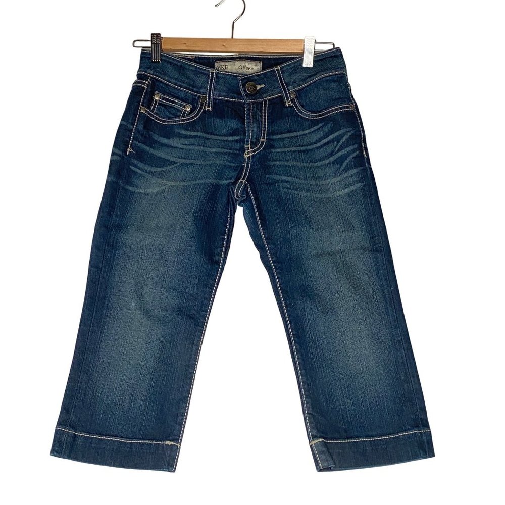 BKE Culture Jens Stretch Cropped Mid Rise Sequin Pocket Winston Color‎ Womens 26
